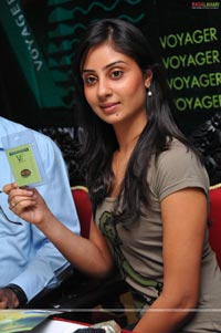 Bhanu Sri Mehra displays Radiation Preventive Products by Voyager