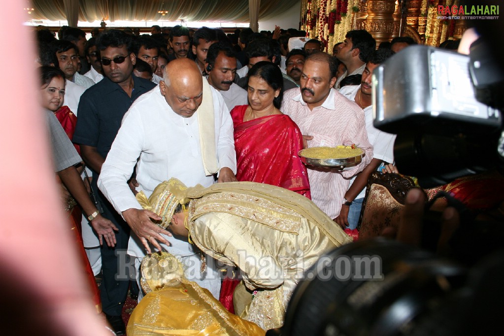 Sabitha Indra Reddy's Son Karthik Reddy-Lakshmi Sravanthi Wedding Function