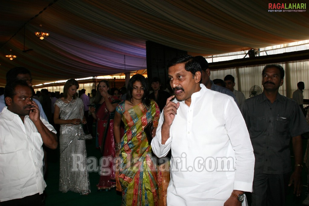 Sabitha Indra Reddy's Son Karthik Reddy-Lakshmi Sravanthi Wedding Function