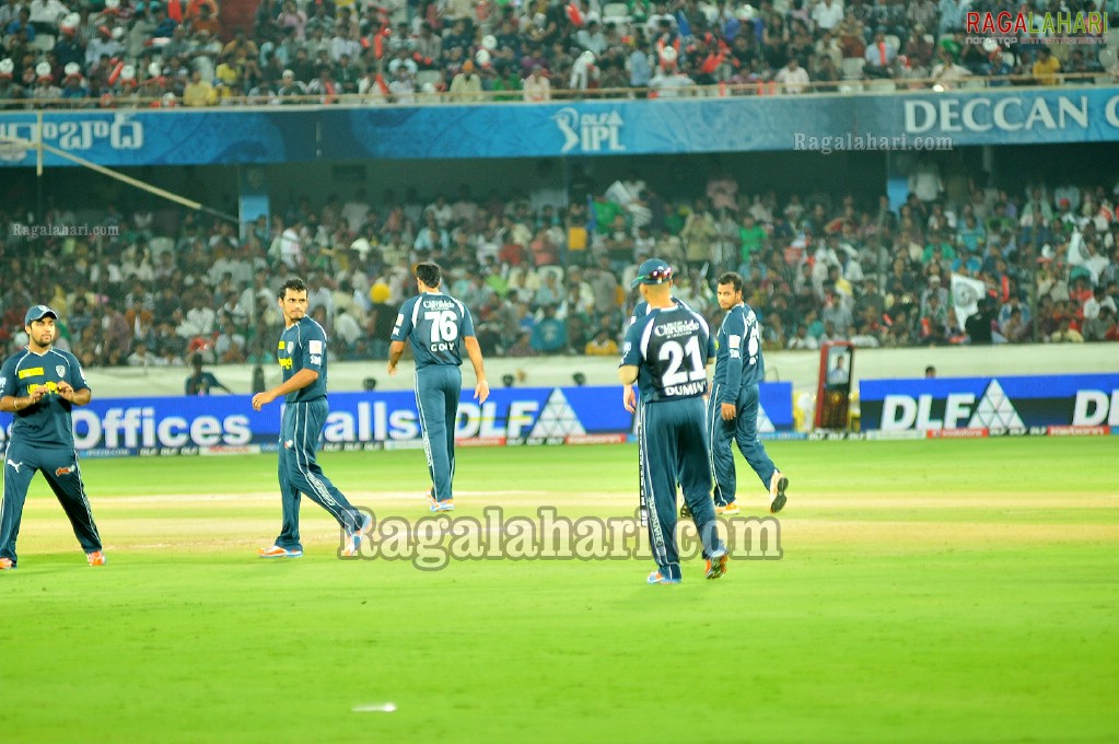 IPL4 Deccan Chargers Vs. Kings XI Punjab Cricket Match at Uppal Stadium