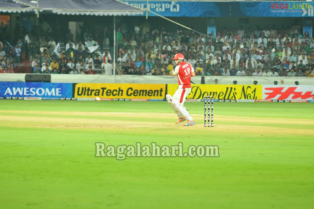 IPL4 Deccan Chargers Vs. Kings XI Punjab Cricket Match at Uppal Stadium