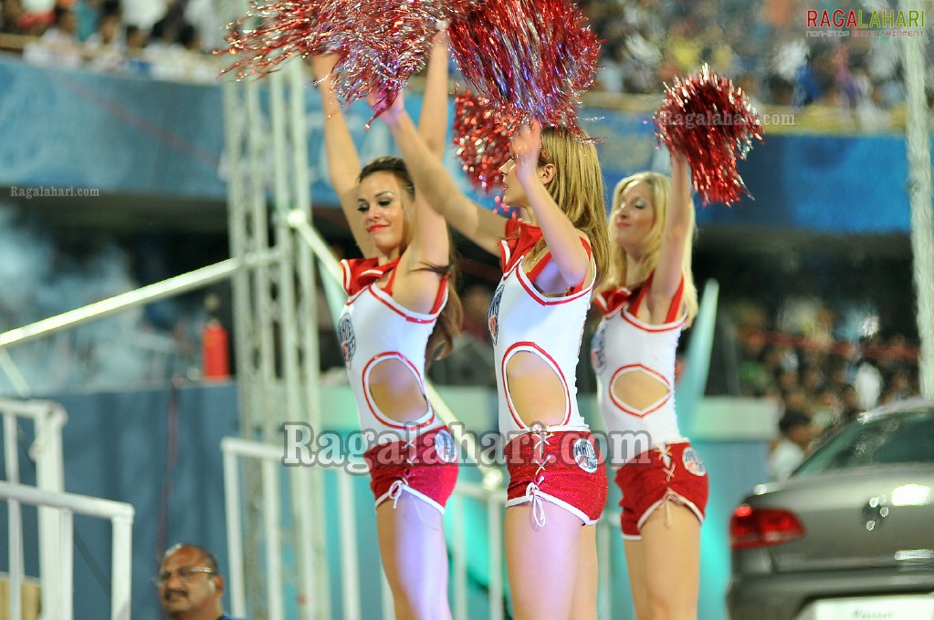 IPL4 Deccan Chargers Vs. Kings XI Punjab Cricket Match at Uppal Stadium