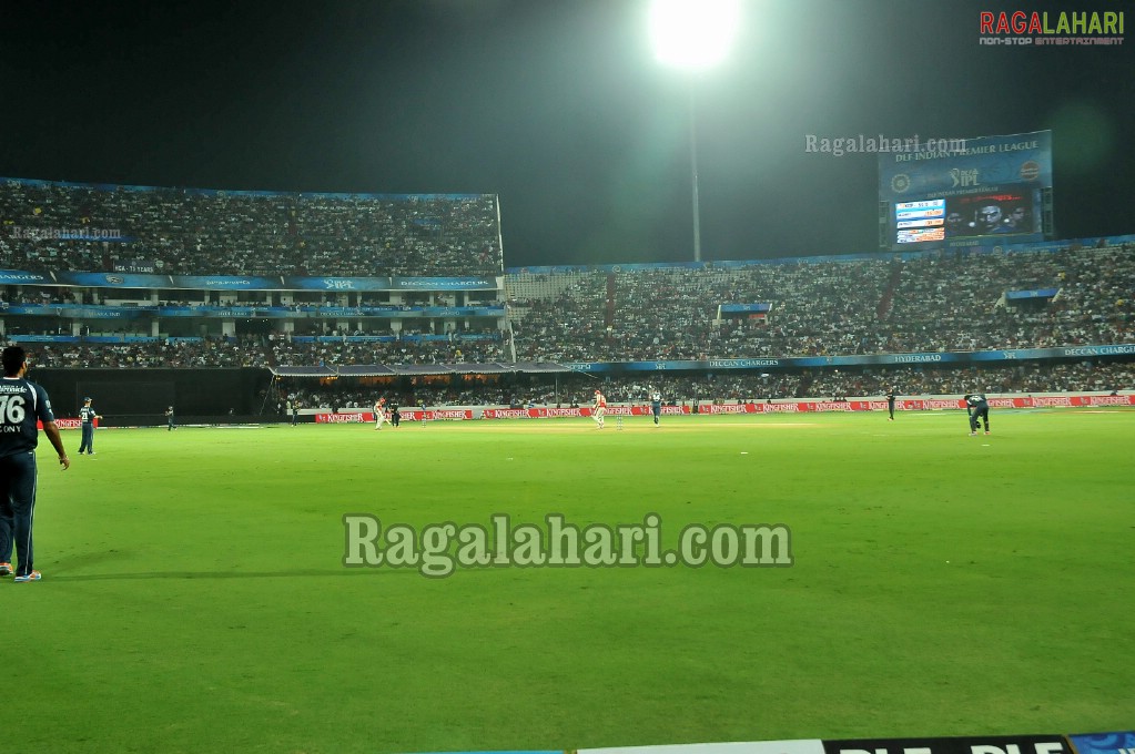 IPL4 Deccan Chargers Vs. Kings XI Punjab Cricket Match at Uppal Stadium