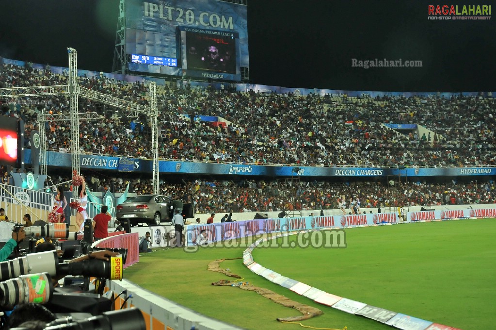 IPL4 Deccan Chargers Vs. Kings XI Punjab Cricket Match at Uppal Stadium