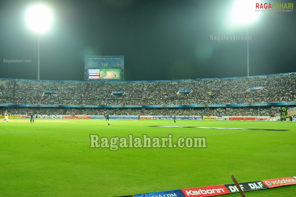 IPL4 Deccan Chargers Vs. Kings XI Punjab Cricket Match at Uppal Stadium