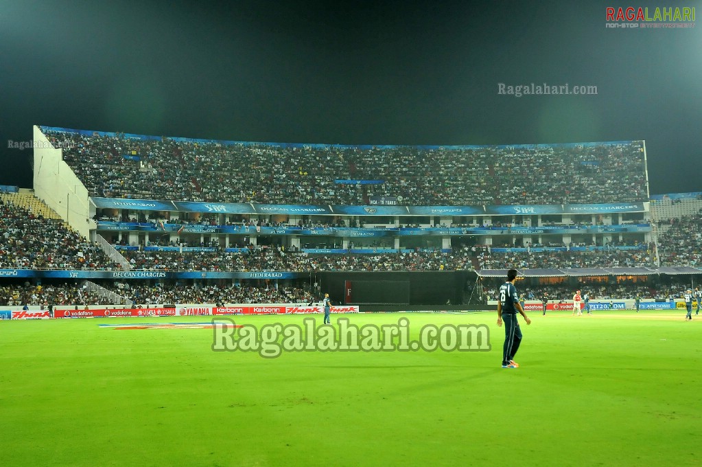 IPL4 Deccan Chargers Vs. Kings XI Punjab Cricket Match at Uppal Stadium