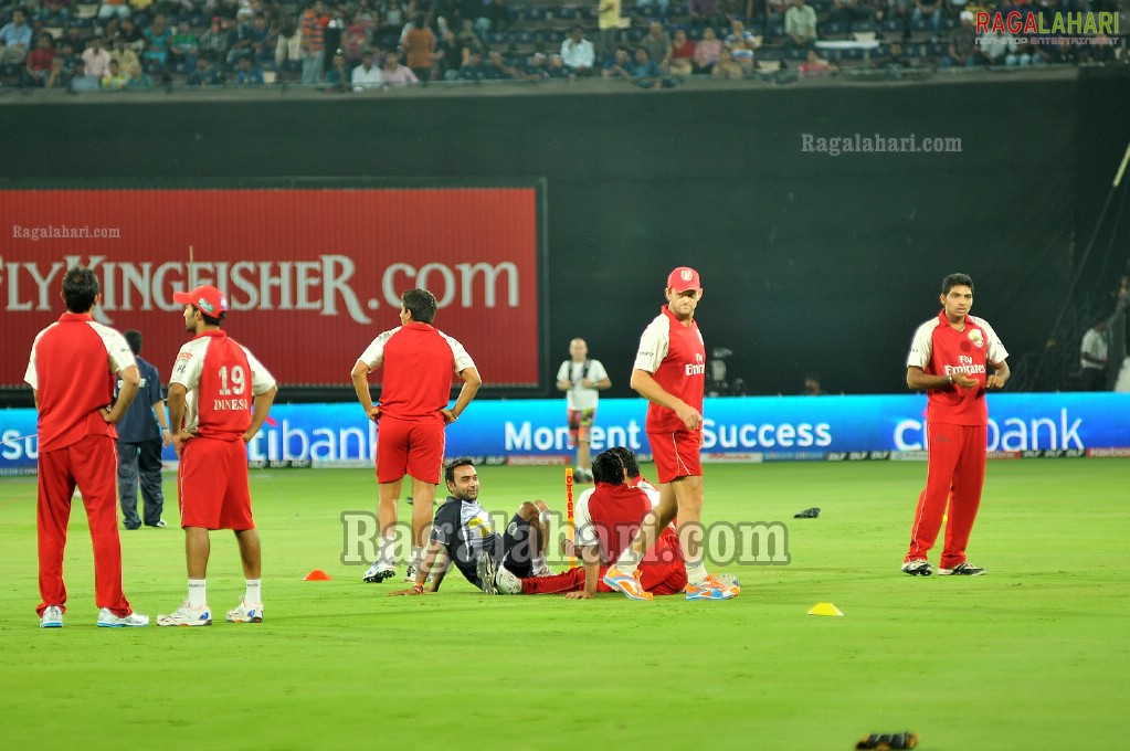 IPL4 Deccan Chargers Vs. Kings XI Punjab Cricket Match at Uppal Stadium