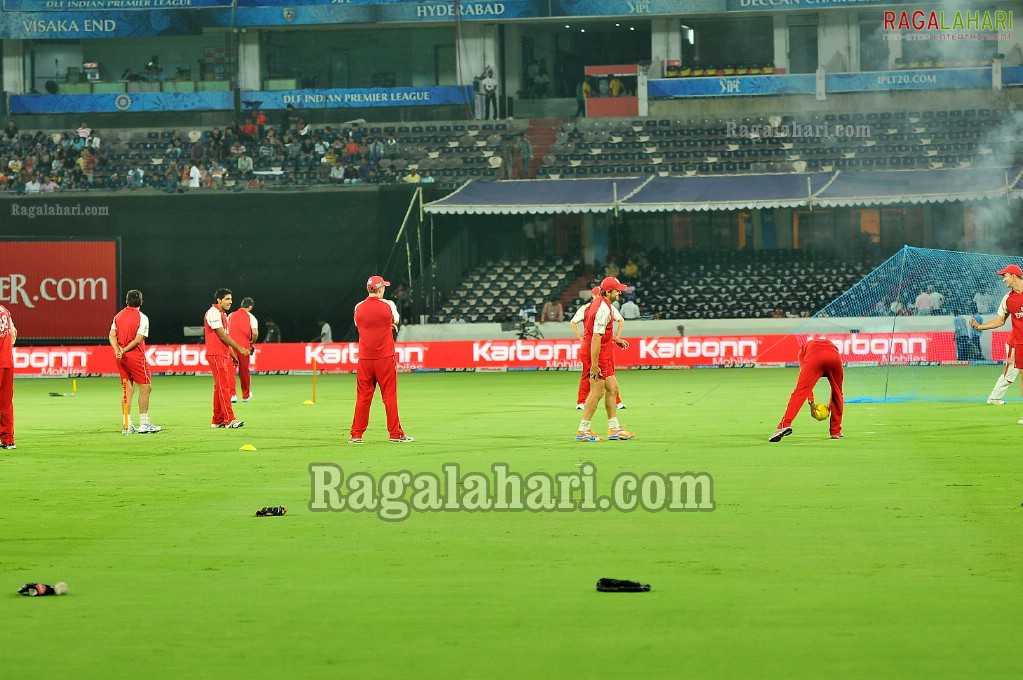 IPL4 Deccan Chargers Vs. Kings XI Punjab Cricket Match at Uppal Stadium