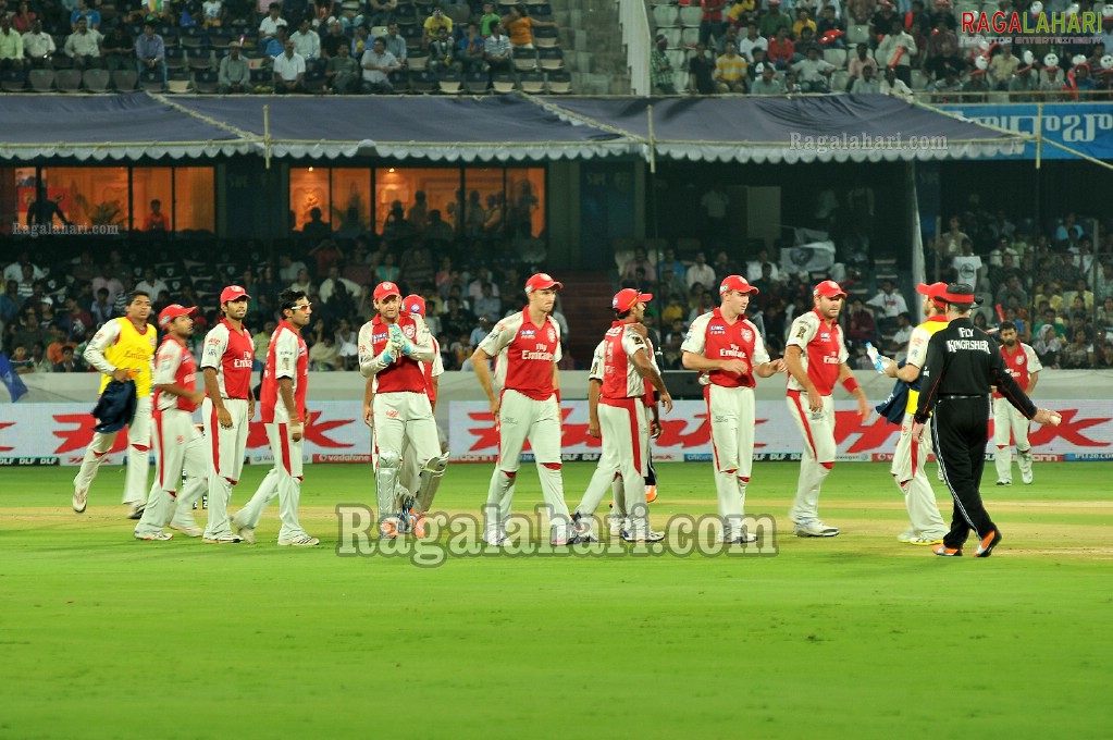 IPL4 Deccan Chargers Vs. Kings XI Punjab Cricket Match at Uppal Stadium