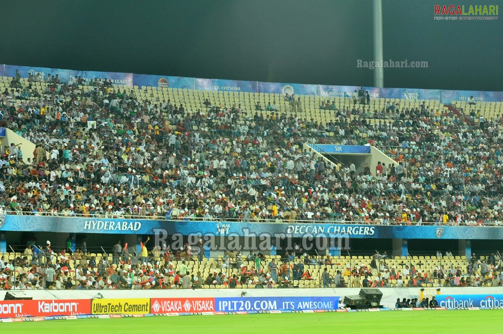 IPL4 Deccan Chargers Vs. Kings XI Punjab Cricket Match at Uppal Stadium