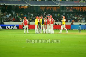 Deccan Chargers-Kings XI Punjab Cricket Matct at Uppal Stadium