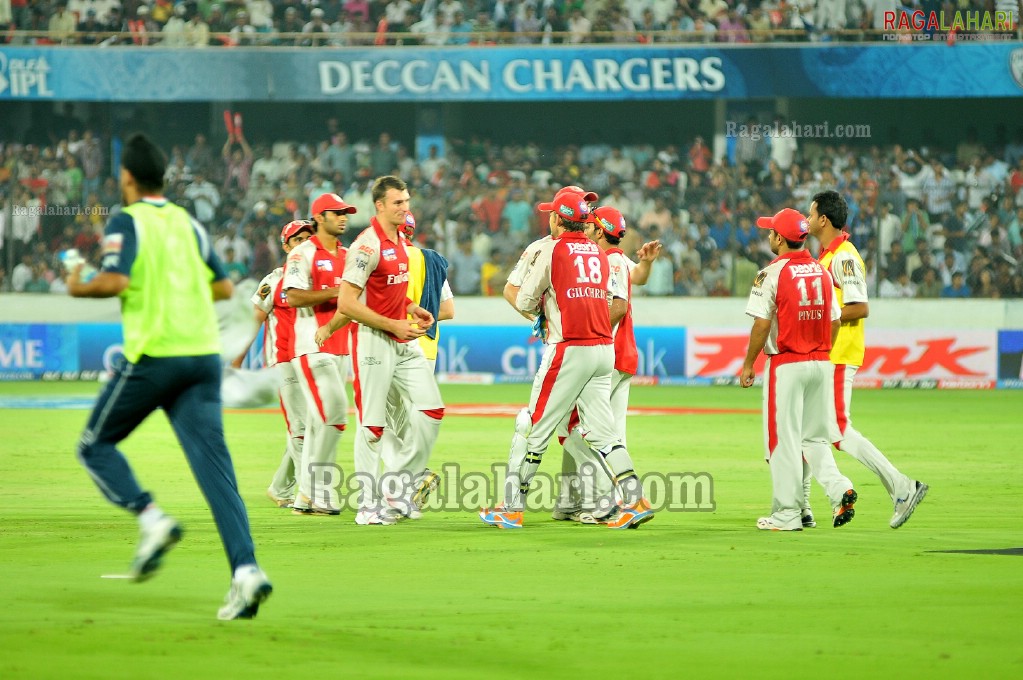 IPL4 Deccan Chargers Vs. Kings XI Punjab Cricket Match at Uppal Stadium