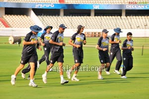 Deccan Chargers Team 2011 Practice for IPL4