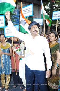 Mohan Babu's Rally in Tirupati Supporting Anna Hazare