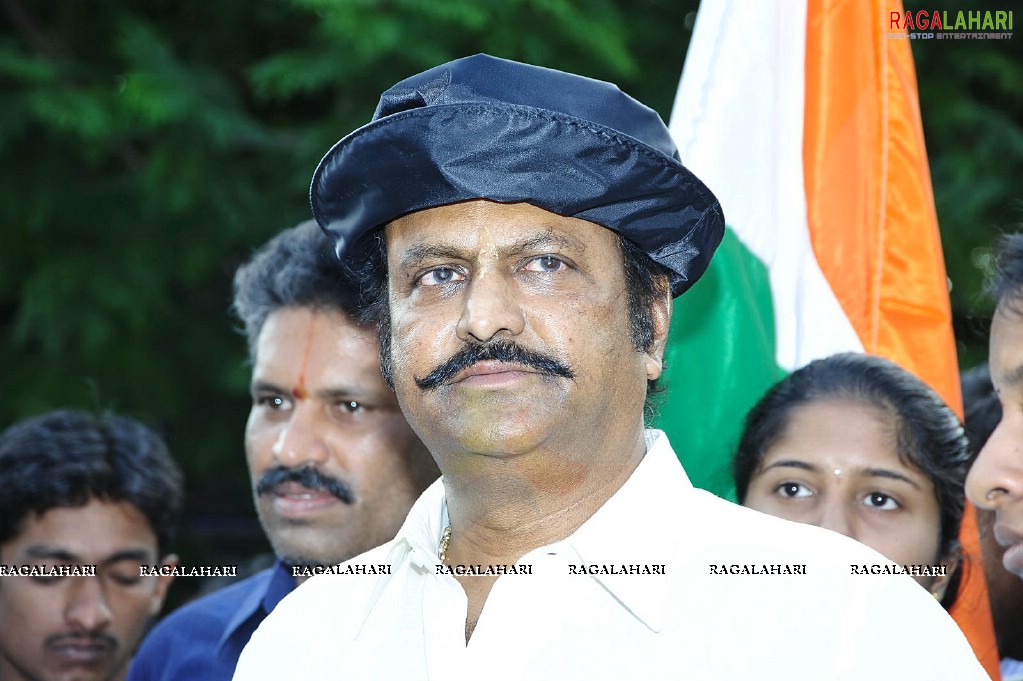 Mohan Babu's Rally in Tirupati supporting Anna Hazare