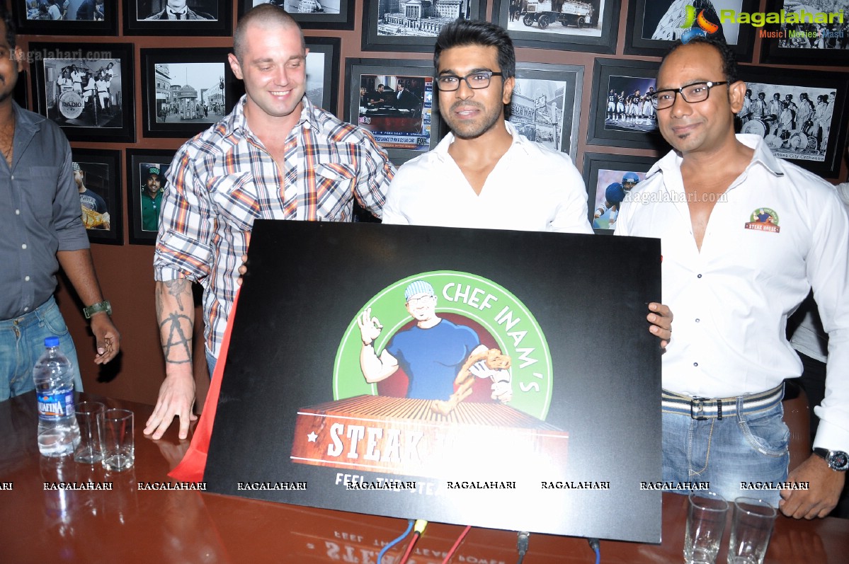 Ram Charan inaugurates Chef Inam's Steak House Restaurant, Hyderabad