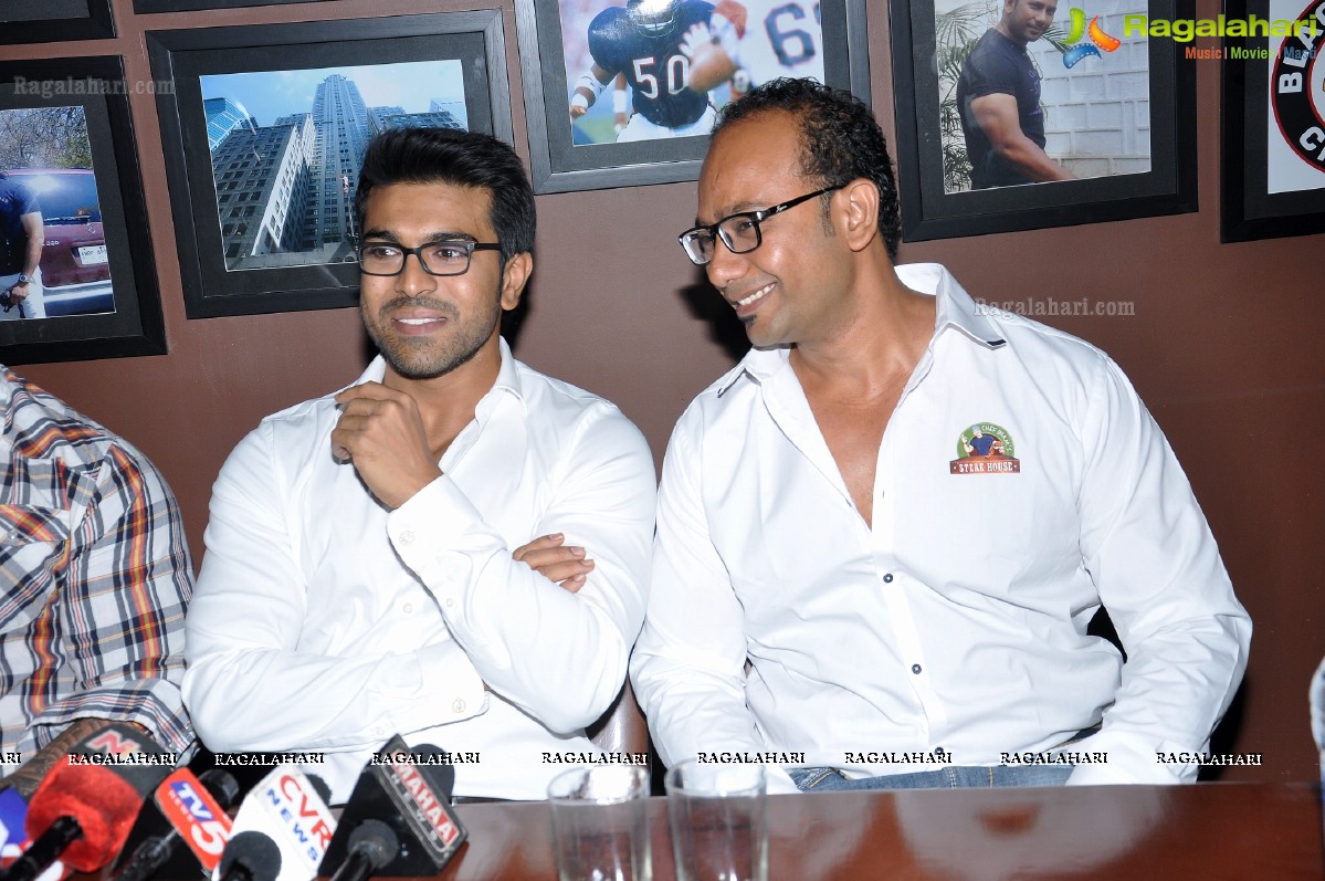 Ram Charan inaugurates Chef Inam's Steak House Restaurant, Hyderabad