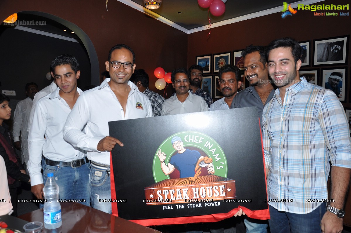 Ram Charan inaugurates Chef Inam's Steak House Restaurant, Hyderabad