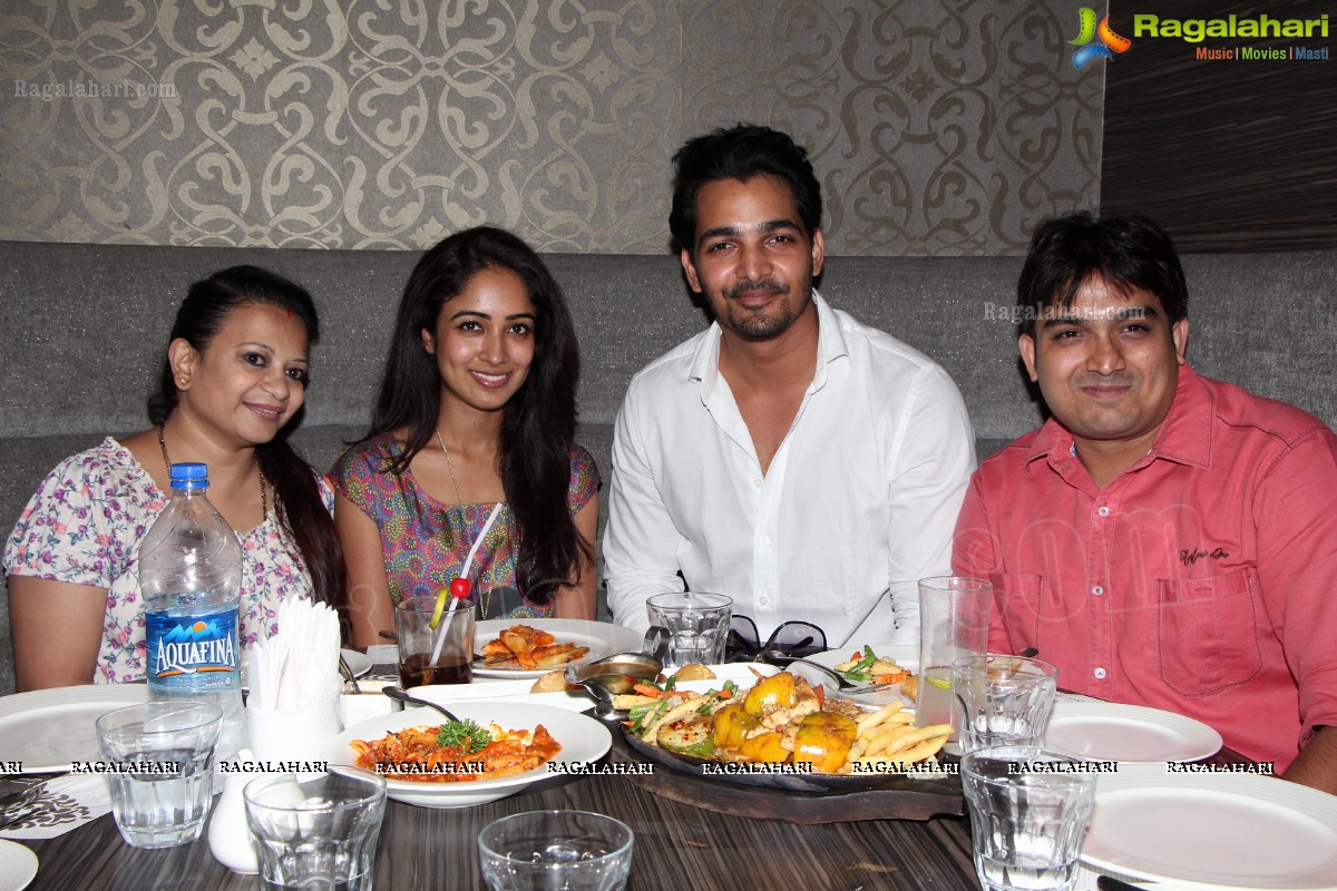 Harshvardhan Rane and Aditi Chengappa at Kailash Parbat, Hyderabad