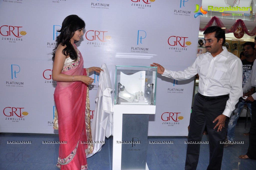 Samantha unveils Platinum Jewellery Collection at GRT Jewellers, Hyderabad