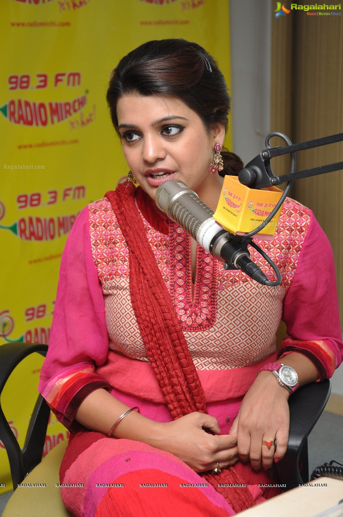 Tashu Kaushik at Mirchi Studios, Hyderabad