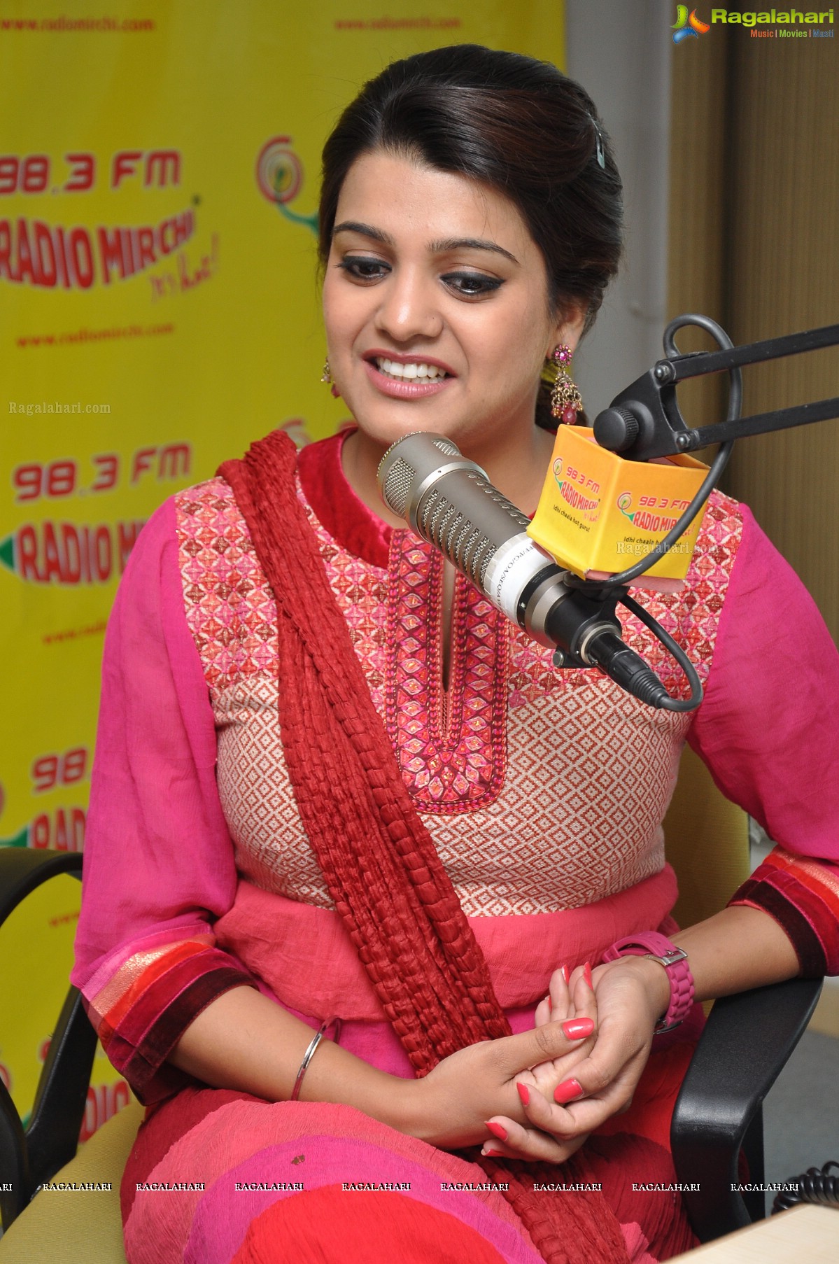 Tashu Kaushik at Mirchi Studios, Hyderabad