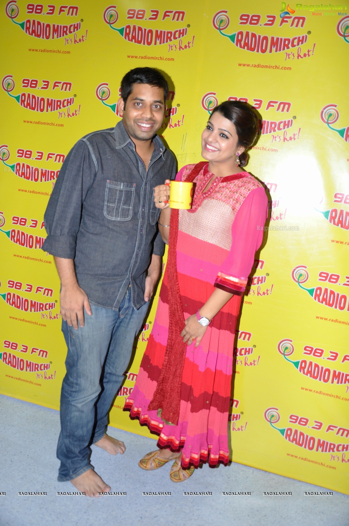 Tashu Kaushik at Mirchi Studios, Hyderabad