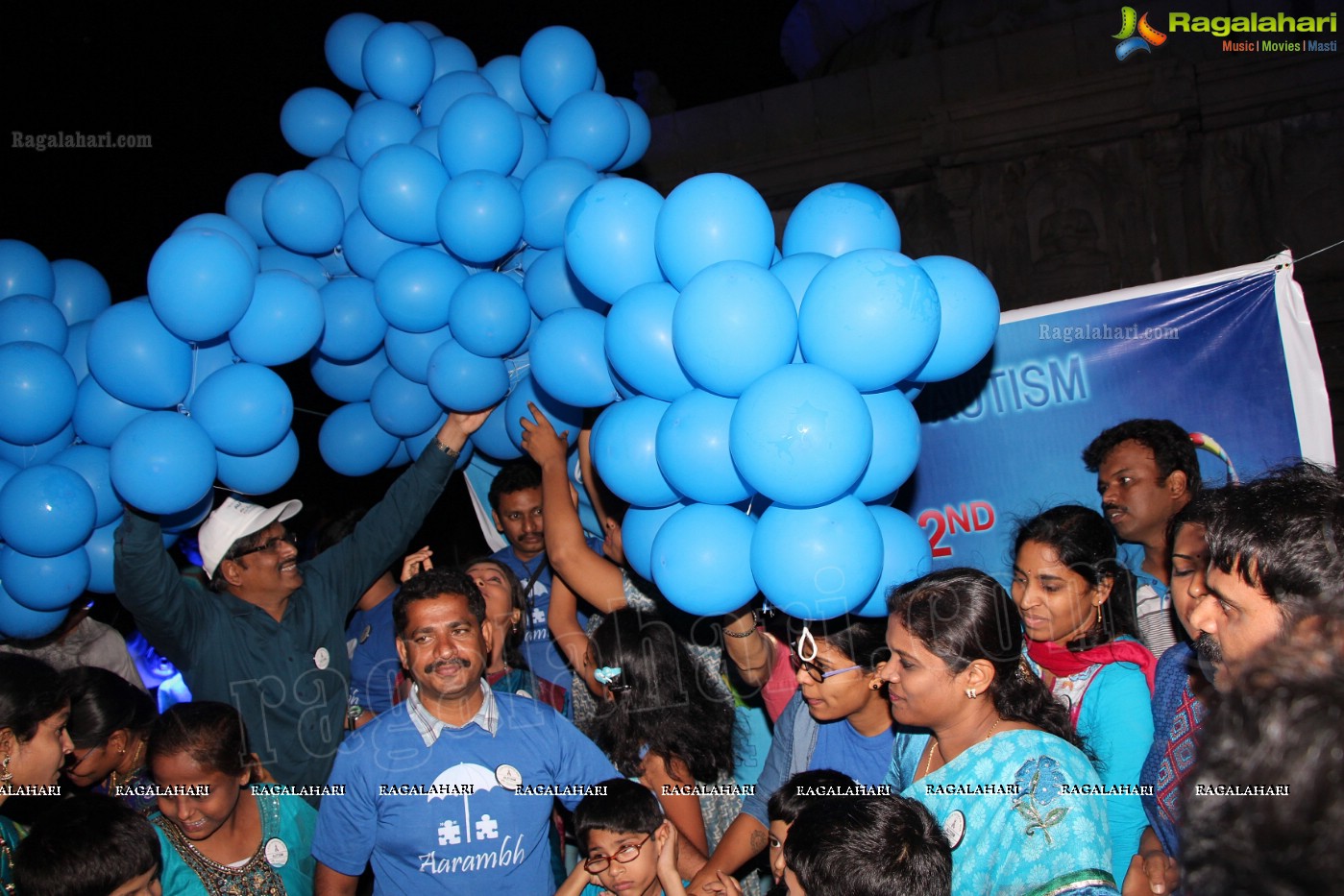 World Autism Awareness Day 2013 by Aarambh at Hussain Sagar, Hyderabad