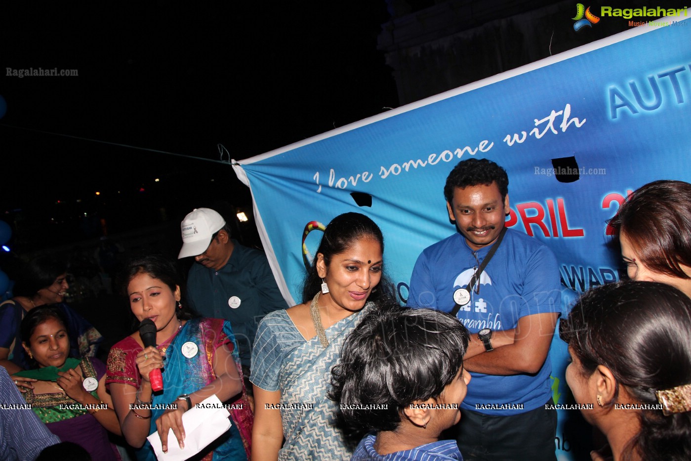 World Autism Awareness Day 2013 by Aarambh at Hussain Sagar, Hyderabad