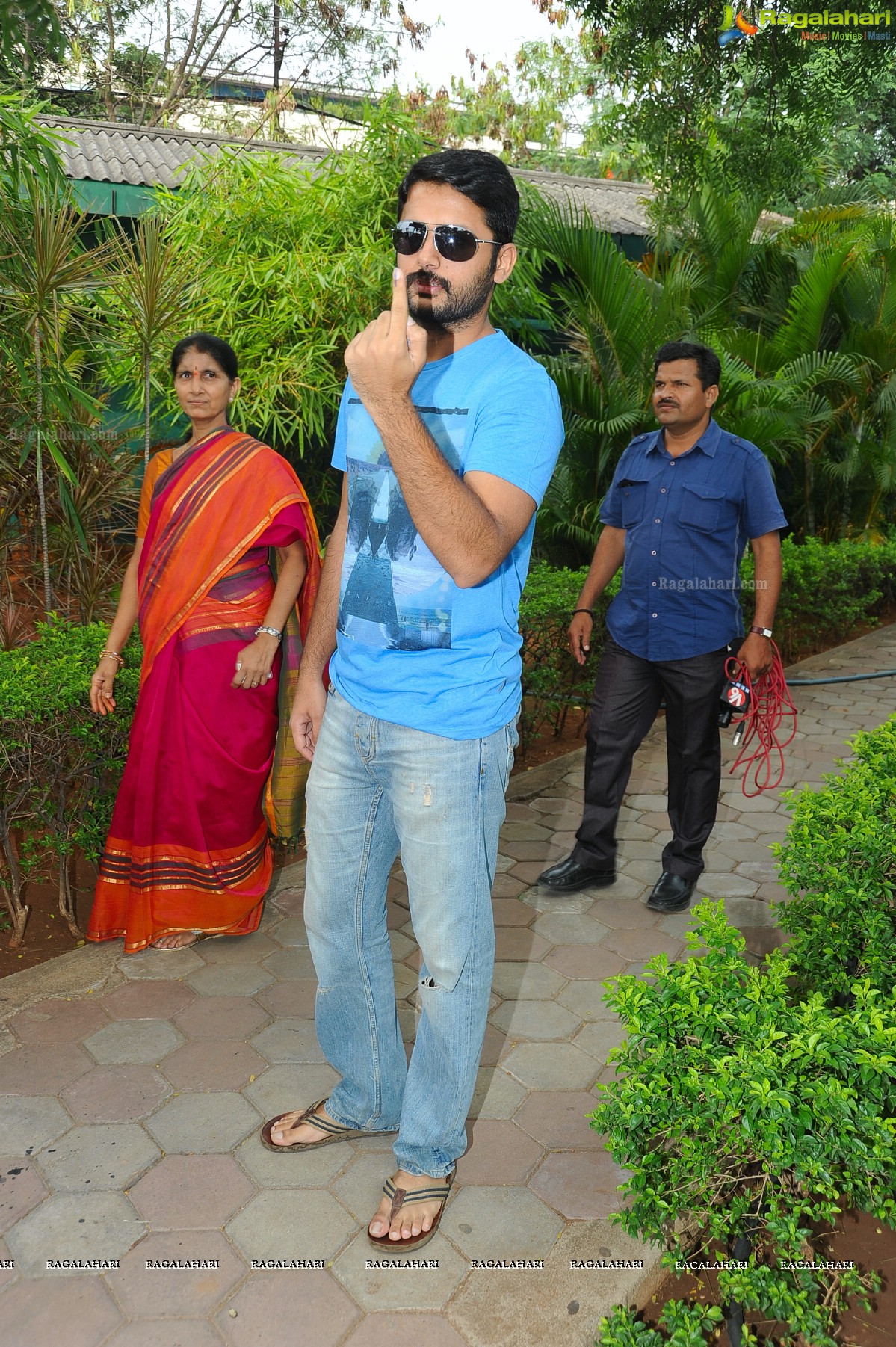 Chiranjeevi casts his vote at Jubilee Hills Club, Hyderabad