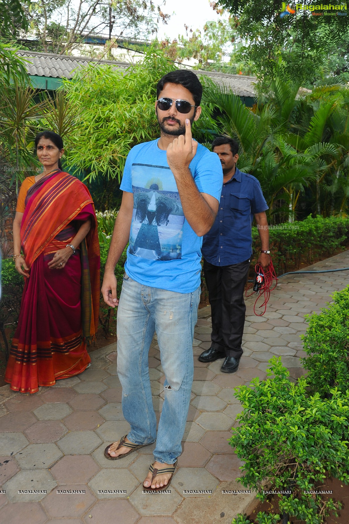 Chiranjeevi casts his vote at Jubilee Hills Club, Hyderabad