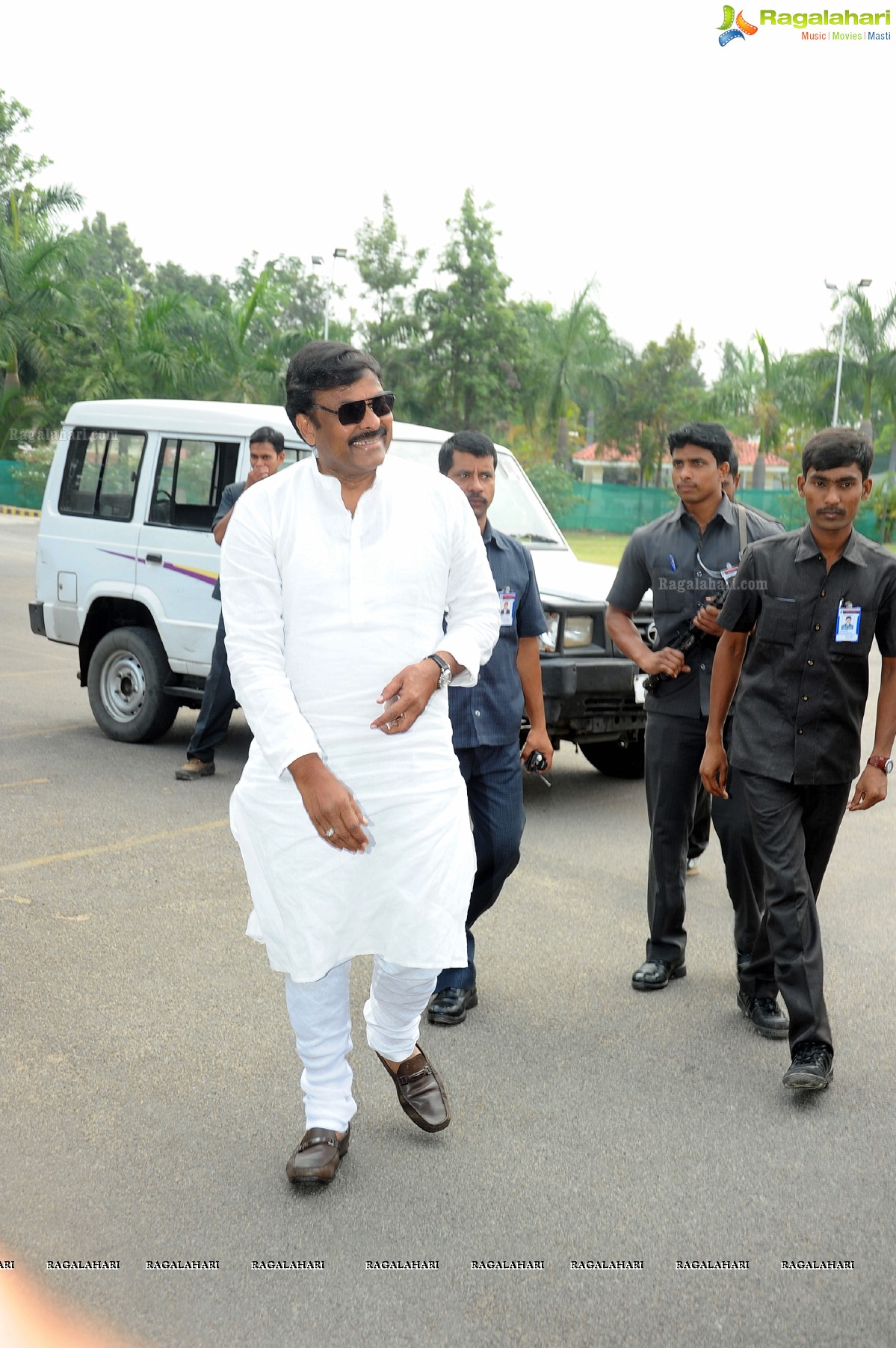 Chiranjeevi casts his vote at Jubilee Hills Club, Hyderabad