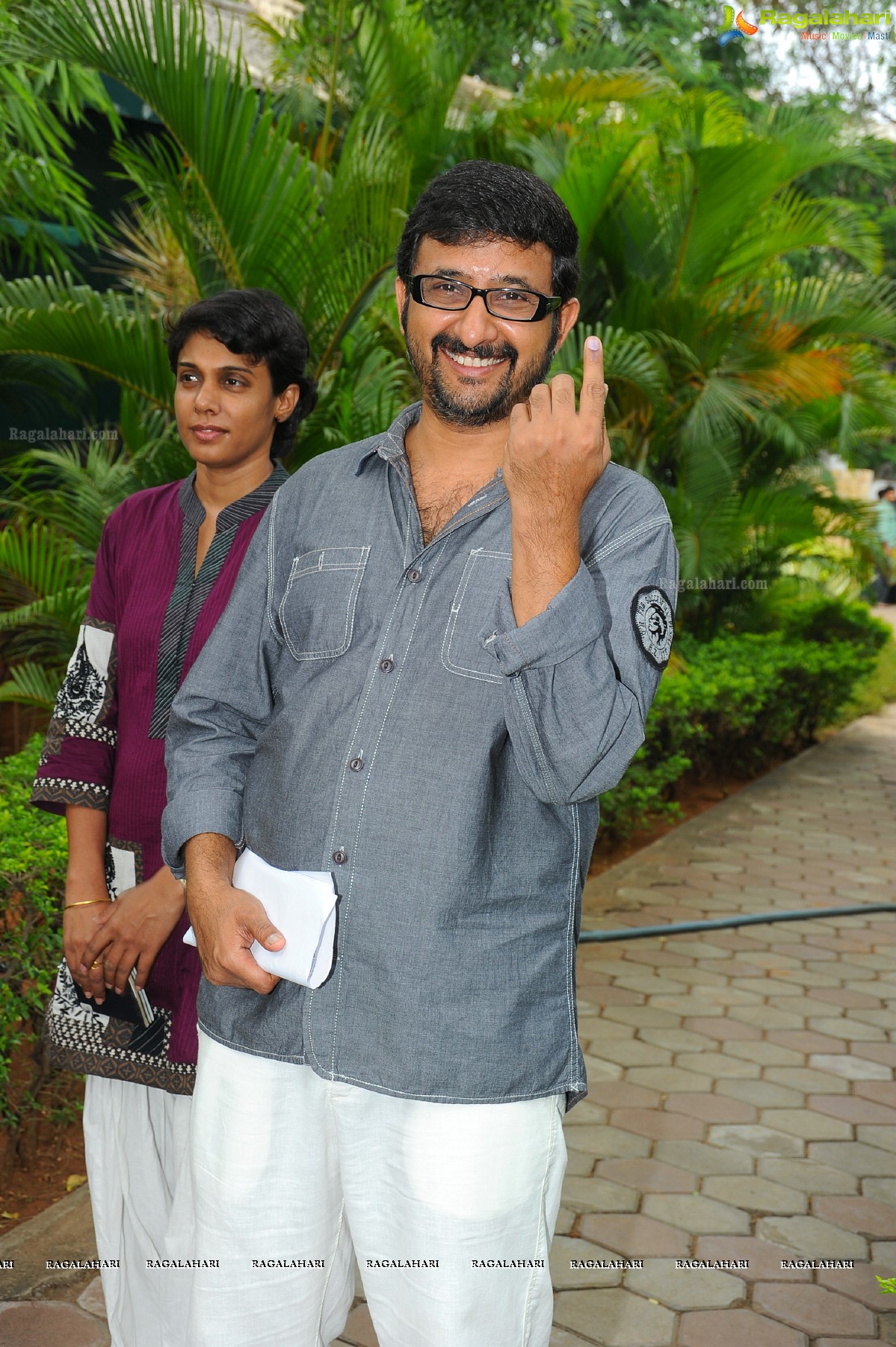 Chiranjeevi casts his vote at Jubilee Hills Club, Hyderabad