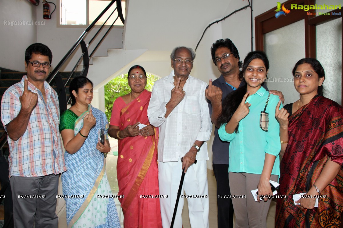 Tollywood Celebs cast their vote at FNCC, Hyderabad