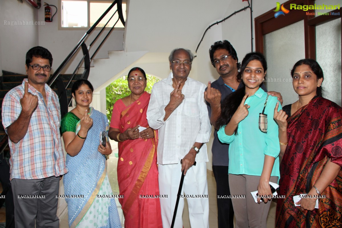 Tollywood Celebs cast their vote at FNCC, Hyderabad