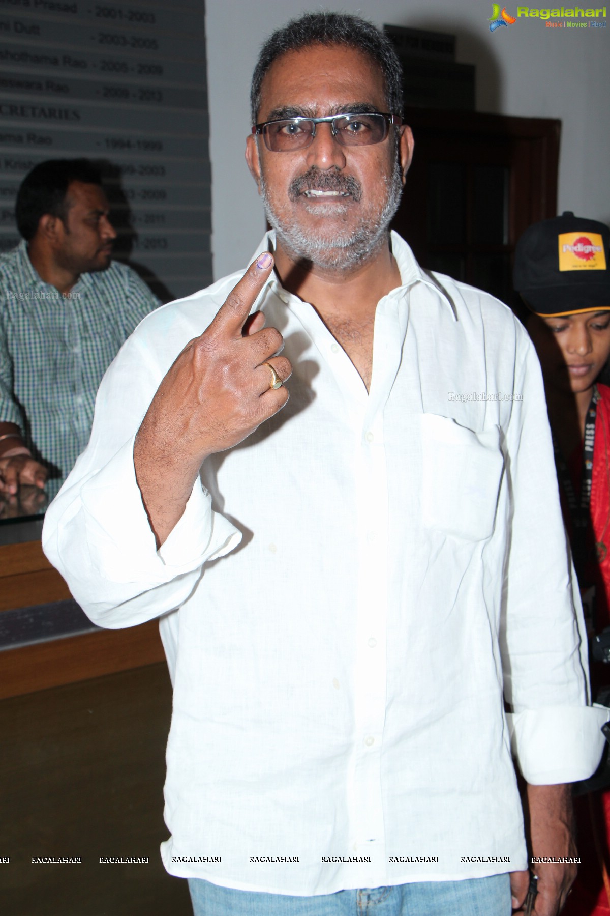 Tollywood Celebs cast their vote at FNCC, Hyderabad