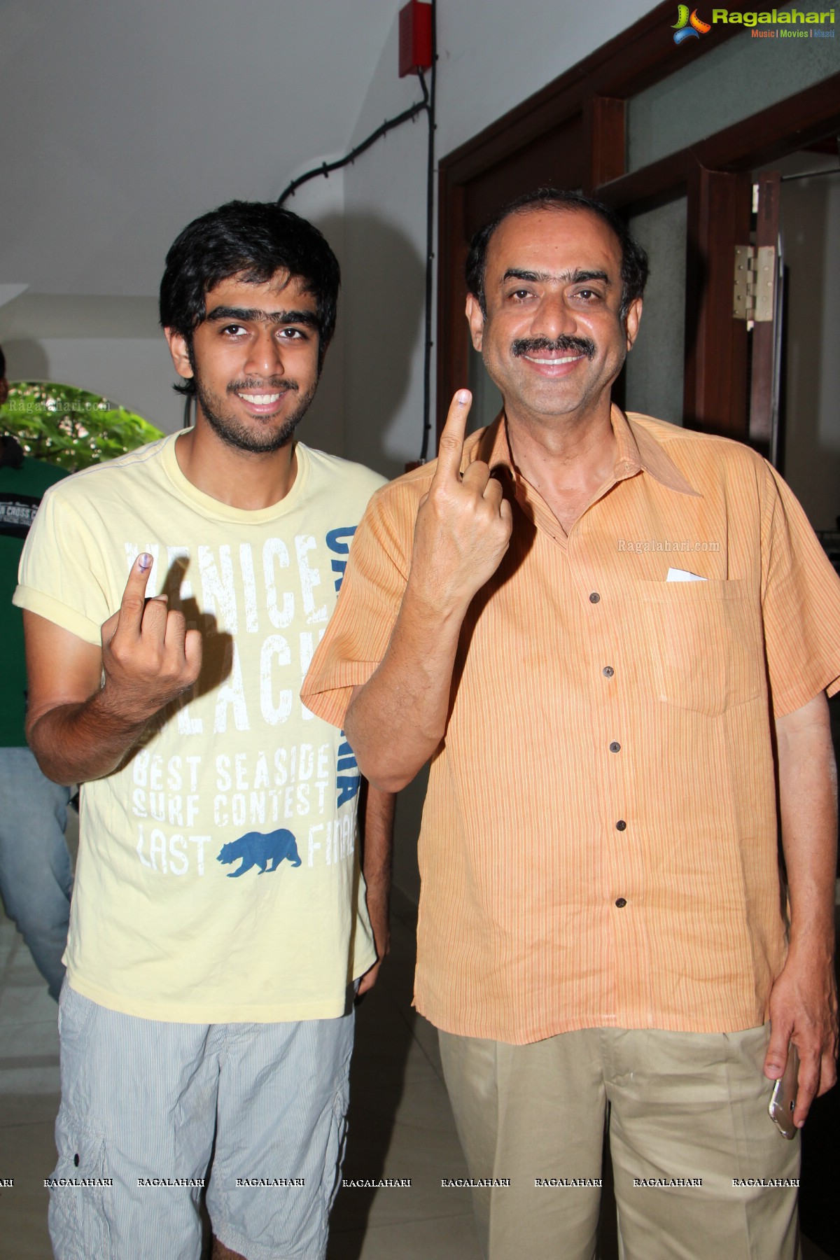 Tollywood Celebs cast their vote at FNCC, Hyderabad