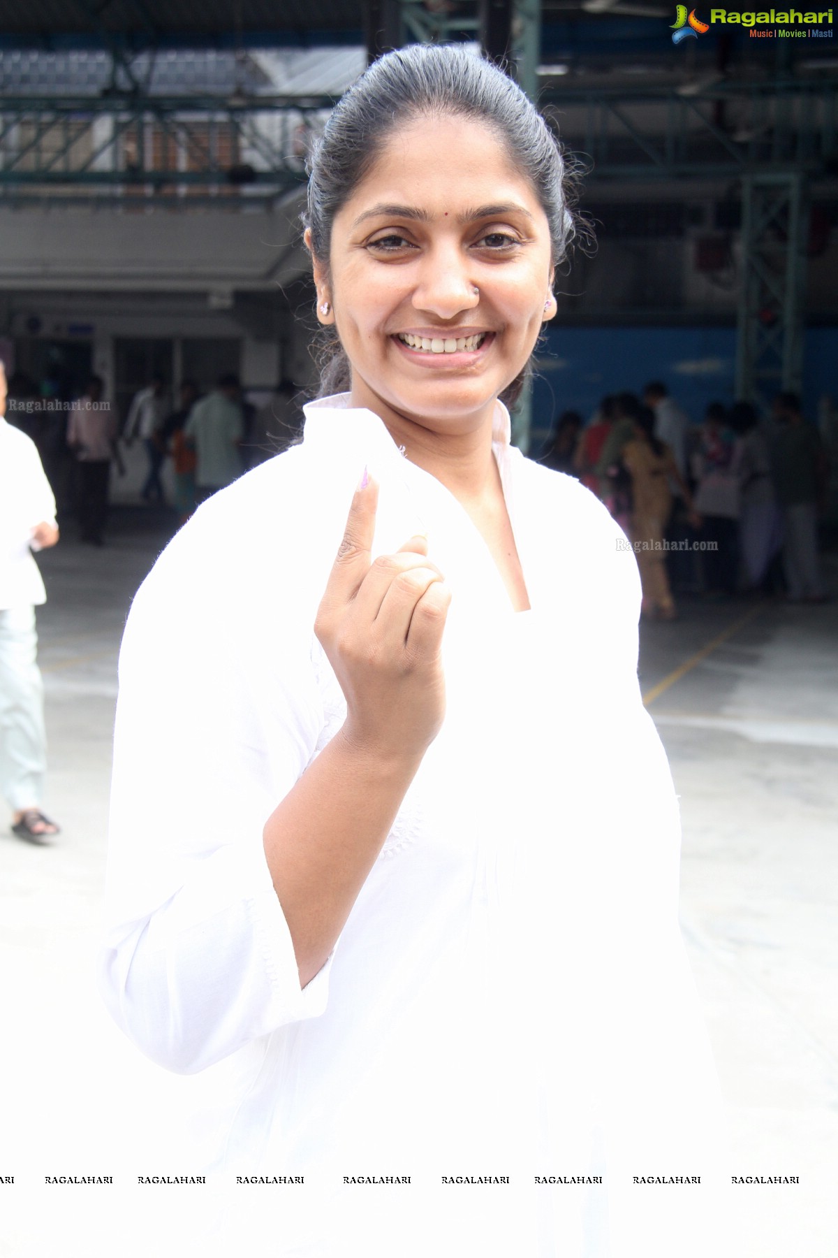 Tollywood Celebs cast their vote at Jubilee Hills Public School, Hyderabad