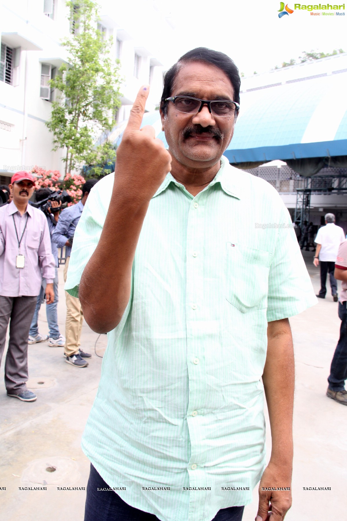 Tollywood Celebs cast their vote at Jubilee Hills Public School, Hyderabad