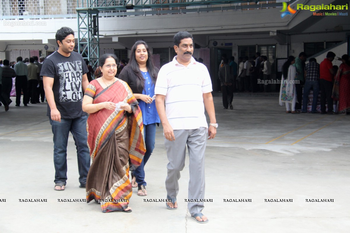 Tollywood Celebs cast their vote at Jubilee Hills Public School, Hyderabad