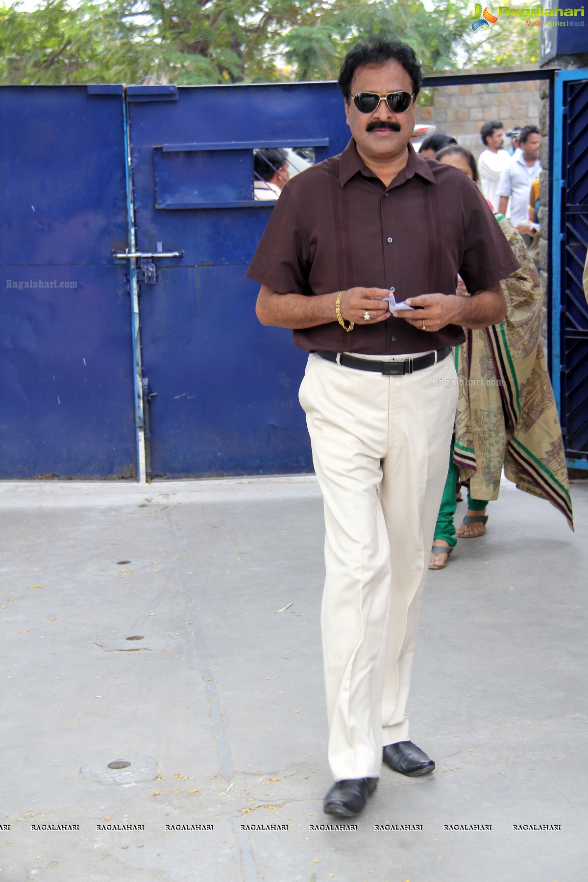 Tollywood Celebs cast their vote at Jubilee Hills Public School, Hyderabad