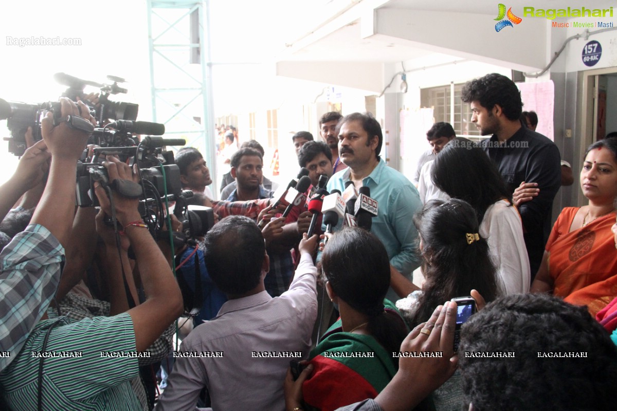 Tollywood Celebs cast their vote at Jubilee Hills Public School, Hyderabad