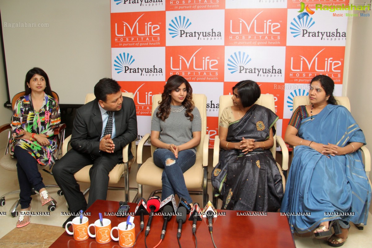 Livlife Hospital Join Hands to work with Actor Samantha's Pratyusha Support NGO organisation