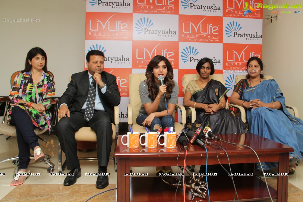 Livlife Hospital Join Hands to work with Actor Samantha's Pratyusha Support NGO organisation