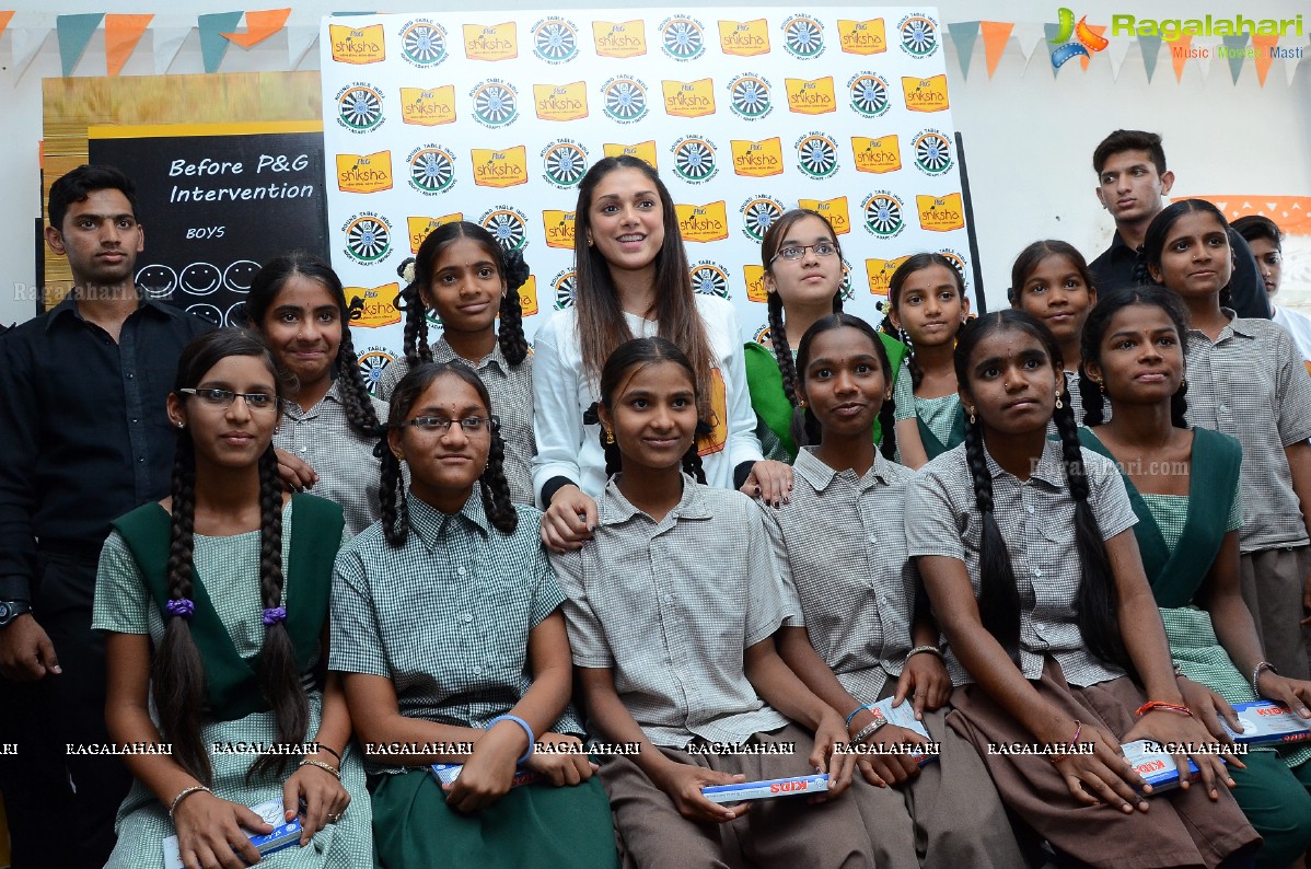 Aditi Rao Hydari at the P and G Vidyawanti Round Table ZP High School