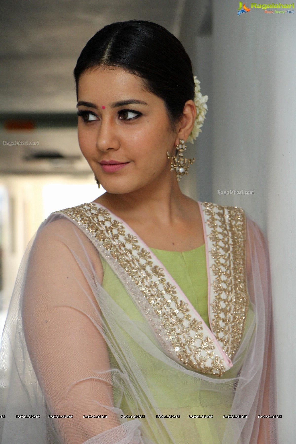 Raashi Khanna fund raising for Memu Saitham at Filmnagar Temple, Hyderabad