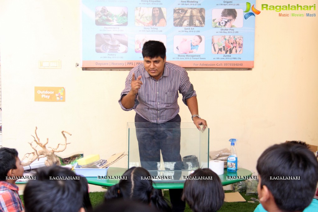 Workshop on Aquascaping for Kids at Little Sparks Global, Hyderabad