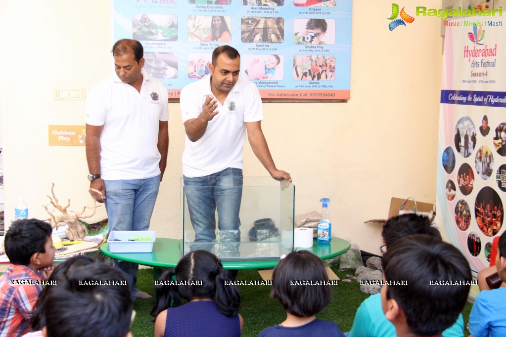 Workshop on Aquascaping for Kids at Little Sparks Global, Hyderabad