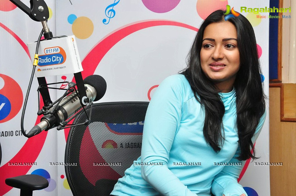 Catherine Tresa at 91.1 FM Radio City, Hyderabad