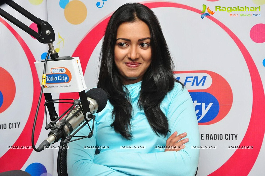 Catherine Tresa at 91.1 FM Radio City, Hyderabad